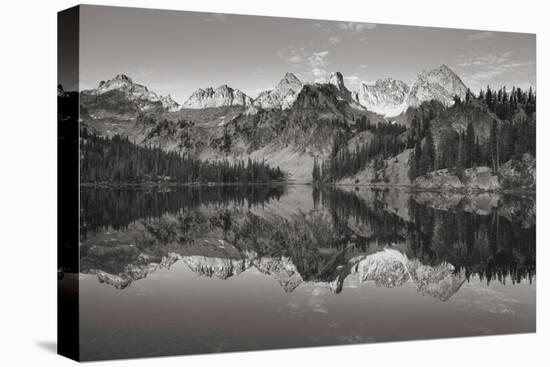 Alice Lake Sawtooth Mountains Idaho BW-Alan Majchrowicz-Premier Image Canvas