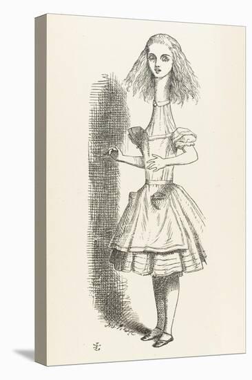 Alice Shrinks and Stretches Alice Stretches-John Tenniel-Stretched Canvas