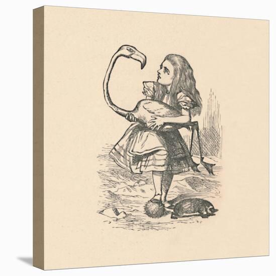 'Alice tries to play croquet with a flamingo as a mallet', 1889-John Tenniel-Premier Image Canvas