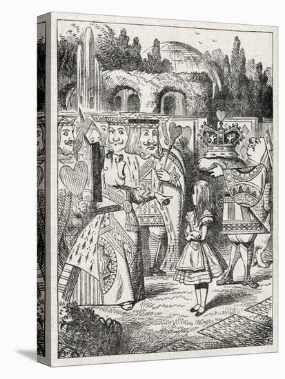 Alice with the King-John Tenniel-Premier Image Canvas