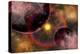 Alien Planets Located in a Vast Colorful Gaseous Nebula-null-Stretched Canvas