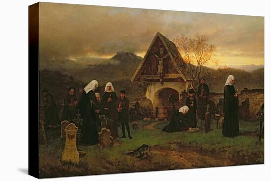 All Soul's Day in the Cemetery-Ludwig Friedrich Wilhelm Riefstahl-Premier Image Canvas