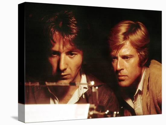 All The President's Men, Robert Redford, Dustin Hoffman, 1976-null-Stretched Canvas