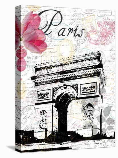 All Things Paris 3-Sheldon Lewis-Stretched Canvas