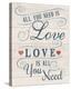 All You Need is Love-Tom Frazier-Stretched Canvas