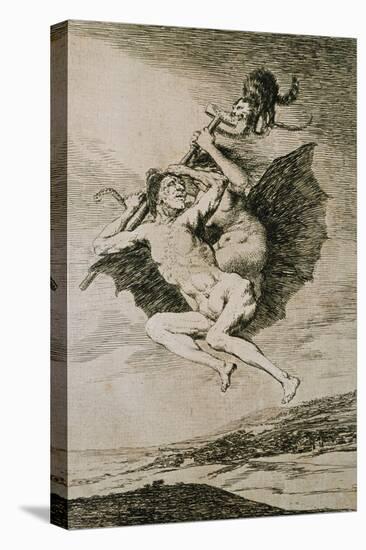 Alla Va Eso, (This Way), Etching No. 66 from the Caprichos, Around 1798-Francisco de Goya-Premier Image Canvas