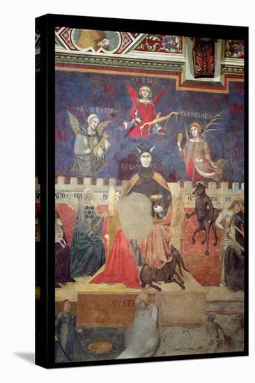 Allegory of Bad Government, Detail of Avarice, Pride, Vanity, Tyranny, Fraud and Anger, 1338-40-Ambrogio Lorenzetti-Premier Image Canvas