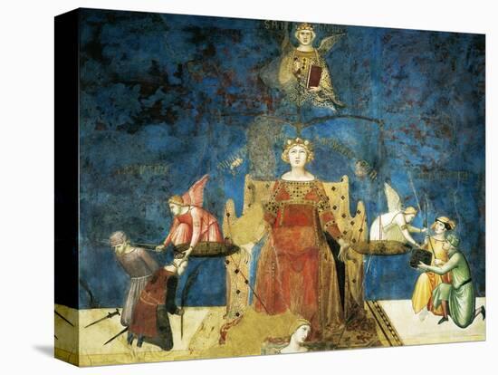 Allegory of Good Government, Wisdom and Justice-Ambrogio Lorenzetti-Premier Image Canvas