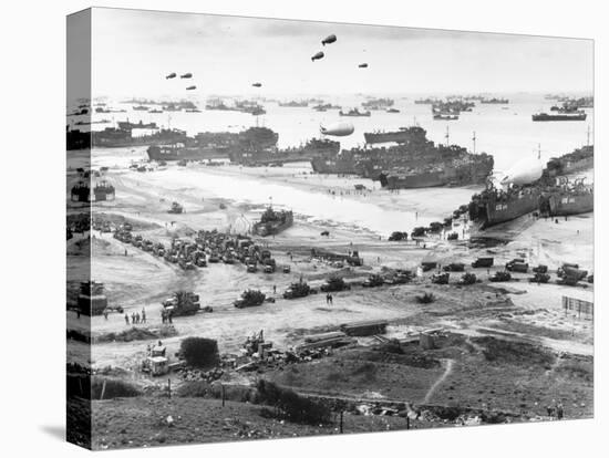 Allied Forces at a Beach in Normandy-null-Premier Image Canvas