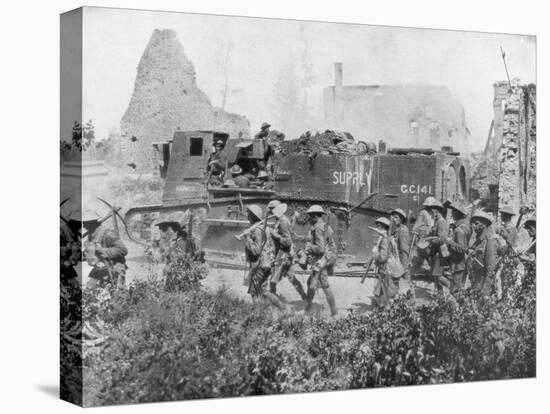 Allied Troops Marching Through a Liberated Town, 27 October 1918-null-Premier Image Canvas