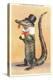 Alligator in Top Hat-null-Stretched Canvas