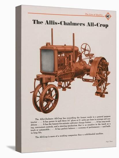 Allis Chalmers All-Crop Tractor with Power Lift-null-Premier Image Canvas