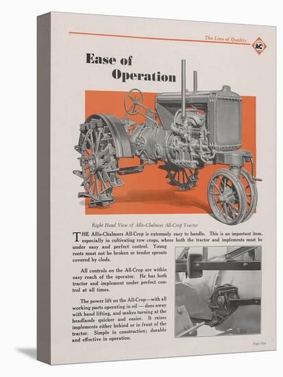 Allis Chalmers All-Crop Tractor with Power Lift-null-Premier Image Canvas