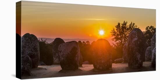 Almendres Cromlech Circle at sunset. Portugal-Martin Zwick-Premier Image Canvas