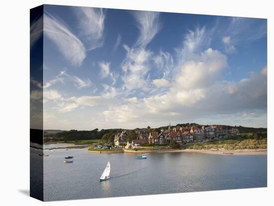 Alnmouth Village and the Aln Estuary from Church Hill on a Calm Late Summer's Evening, Alnmouth, Ne-Lee Frost-Premier Image Canvas