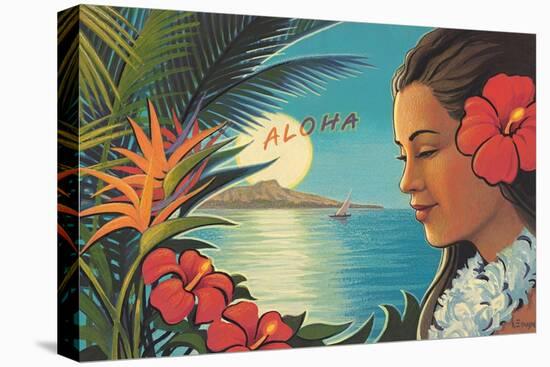 Aloha Moonrise-Kerne Erickson-Stretched Canvas