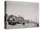 Along the Boulevard, Revere Beach, Mass.-null-Stretched Canvas