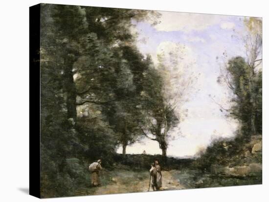 Along the Path-Jean-Baptiste-Camille Corot-Premier Image Canvas