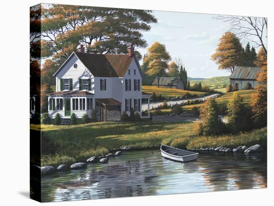 Along the Riverbank-Bill Saunders-Stretched Canvas