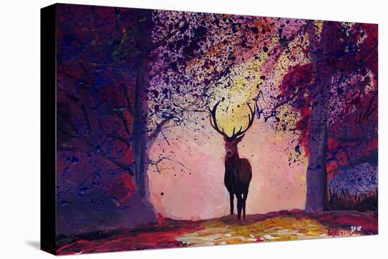 Alpenchalet Country Style The Deer in the Forest-Markus Bleichner-Stretched Canvas