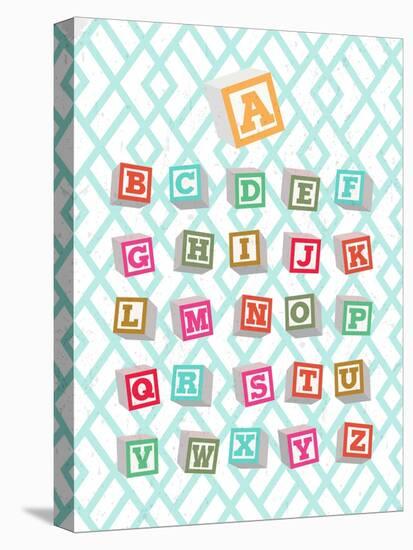 Alphabet Blocks-Bella Dos Santos-Stretched Canvas