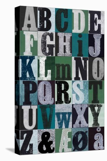 Alphabet Green-Pernille Folcarelli-Stretched Canvas