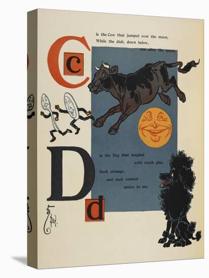 Alphabet Page: C and D. the Cow That Jumped Over the Moon. the Dog That Laughed-William Denslow-Premier Image Canvas