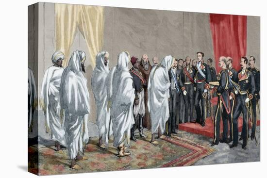 Alphonse XII Receiving the Congratulations of the Moroccan Embassy-Arturo Ferrari-Premier Image Canvas