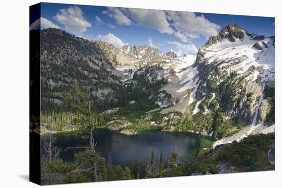 Alpine Lake and Mountain Peak, Sawtooth Nf, Idaho-Howie Garber-Premier Image Canvas