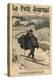 Alpine Postmen Using Ski During their Rounds in the Snow-French School-Premier Image Canvas