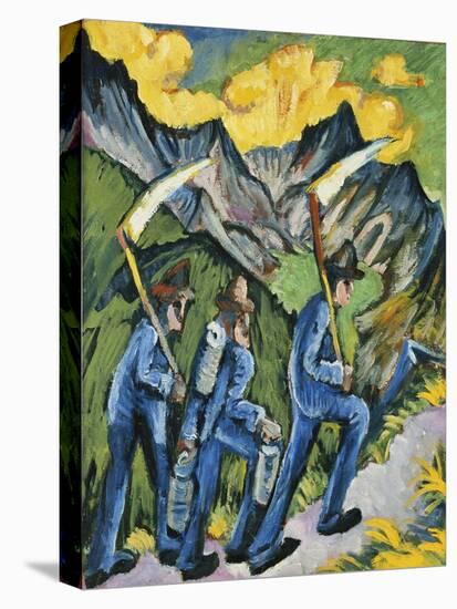 Alpleben, Triptych; Alpleben, Triptychon, 1918-Ernst Ludwig Kirchner-Premier Image Canvas