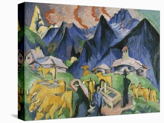 Alpleben, Triptych; Alpleben, Triptychon, 1918-Ernst Ludwig Kirchner-Premier Image Canvas
