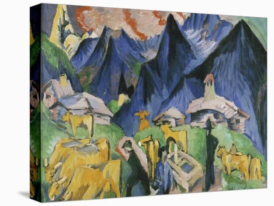 Alpleben, Triptych-Ernst Ludwig Kirchner-Premier Image Canvas