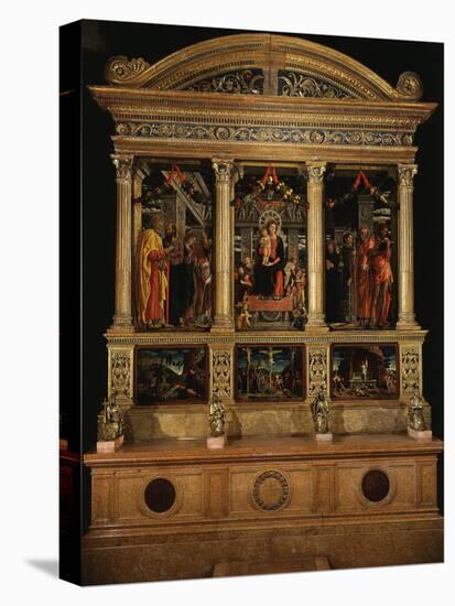 Altarpiece of Saint Zeno, with Saints Peter, Paul, John the Evangelist, Zeno-Andrea Mantegna-Premier Image Canvas