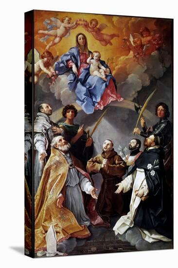 Altarpiece of the Plague: Virgin with Child with St Petronius, St Francis, St Ignatius, St Francis-Guido Reni-Premier Image Canvas