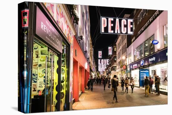 Alternative festive Christmas lights in Carnaby Street, Soho, London, England, United Kingdom, Euro-Fraser Hall-Premier Image Canvas