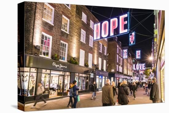 Alternative festive Christmas lights in Carnaby Street, Soho, London, England, United Kingdom, Euro-Fraser Hall-Premier Image Canvas