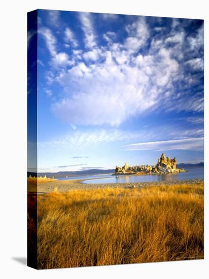 Altocumulus Clouds above Rushes and Tufa on Shore of Mono Lake, California, USA-Scott T. Smith-Premier Image Canvas