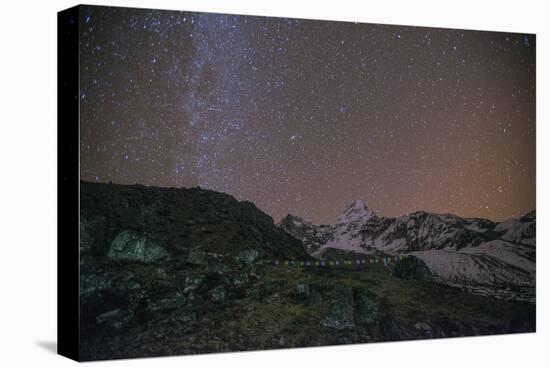 Ama Dablam Base Camp at night, Khumbu Region, Nepal, Himalayas, Asia-Alex Treadway-Premier Image Canvas