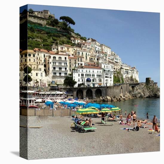 Amalfi Beach-Marilyn Dunlap-Stretched Canvas