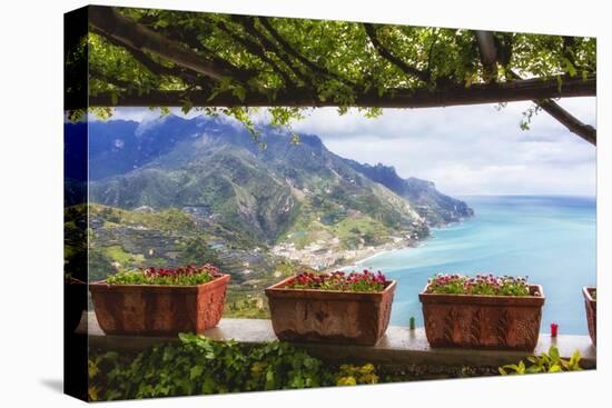 Amalfi Coast Vista from Under a Trellis-George Oze-Premier Image Canvas