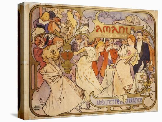 Amants, 1895-Alphonse Mucha-Premier Image Canvas