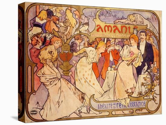 Amants, 1895-Alphonse Mucha-Premier Image Canvas