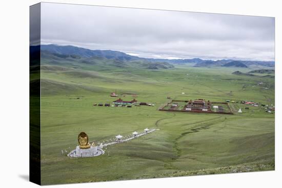 Amarbayasgalant Monastery from above, Mount Buren-Khaan, Baruunburen district, Selenge province, Mo-Francesco Vaninetti-Premier Image Canvas