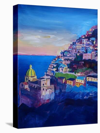 Amazing Amalfi Coast At Sunset-Markus Bleichner-Stretched Canvas