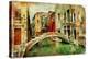 Amazing Venice - Artwork In Painting Style-Maugli-l-Stretched Canvas