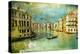 Amazing Venice - Artwork In Retro Style-Maugli-l-Stretched Canvas