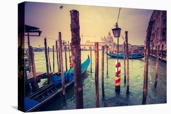 Amazing View of Grand Canal at Sunset. San Marco, Venice, Italy, Europe. Beauty World. Retro Style-Leonid Tit-Premier Image Canvas