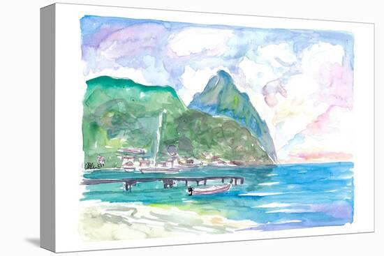 Amazing View of Piton In Saint Lucia-M. Bleichner-Stretched Canvas