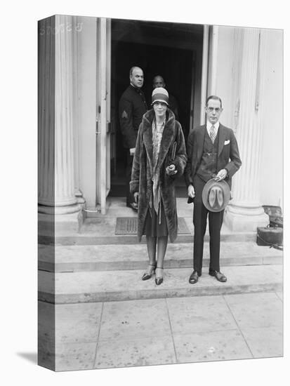 Amelia Earhart at the White House to see President Coolidge after flying the Atlantic, 1928-Harris & Ewing-Premier Image Canvas